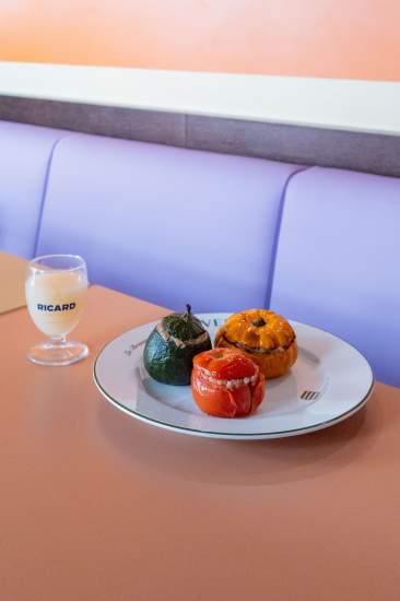 Plat dressé au restaurant La Brasserie de l'hôtel Provençal, à Giens (Var)